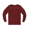 Cardinal red Christian long sleeve shirt featuring a Spartan warrior weightlifting graphic with Pray Eat Lift slogan and Kingdom Mindset Warrior Grind message.