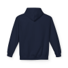 Navy blue Christian fitness hoodie featuring a Spartan warrior lifting a barbell with the slogan "Pray Eat Lift" and faith-based gym motivation design.