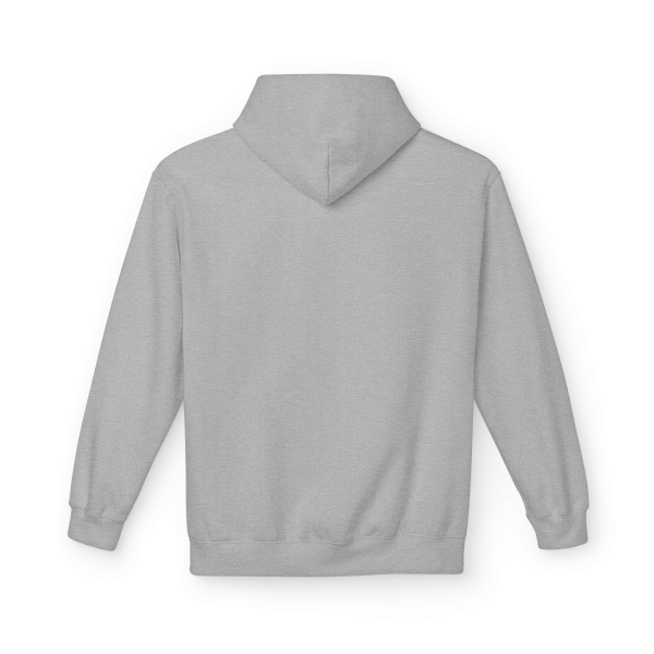 Sport Grey Christian fitness hoodie featuring a Spartan warrior lifting a barbell with the bold "Pray Eat Lift" slogan for faith-driven athletes and gym enthusiasts.